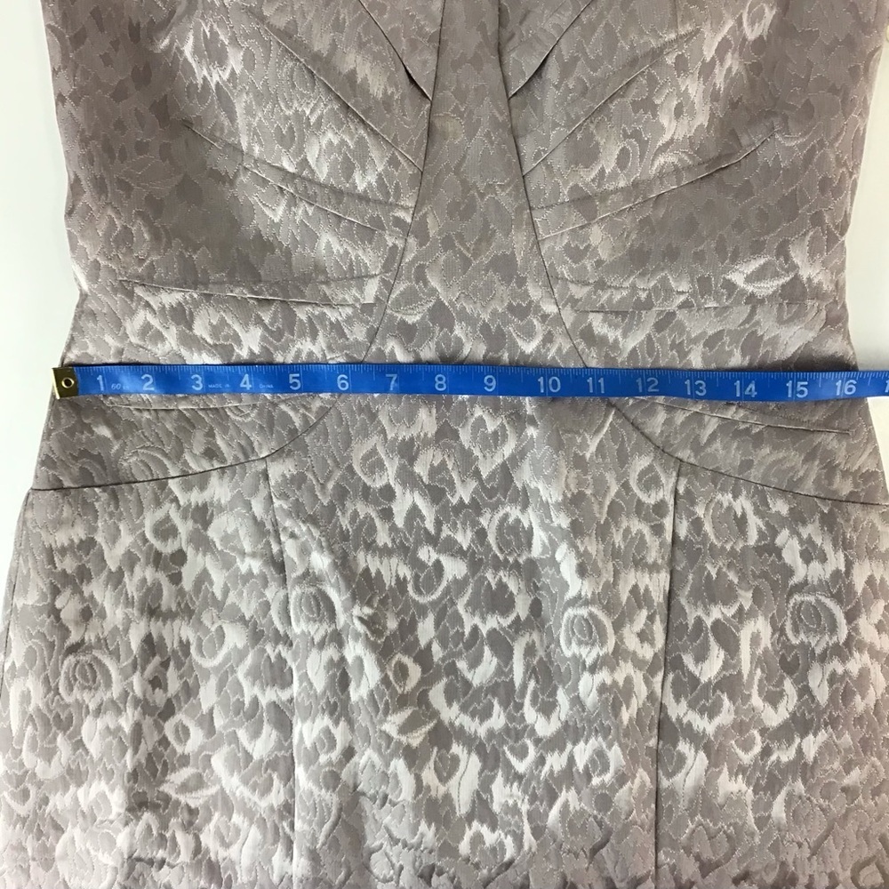 NWT David Meister Lavender Brocade Strapless Dress | 8 - Picture 6 of 12